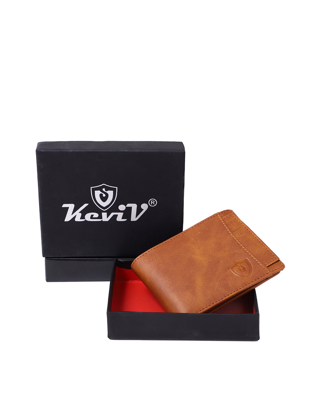 

Keviv Men Leather Two Fold Wallet, Tan