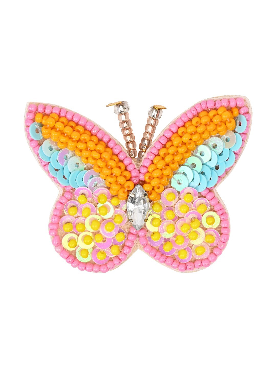 

Aye Candy Girls Beaded Butterfly Alligator Hair Clip, Orange