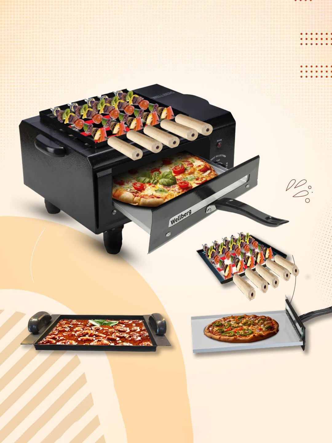

WELLBERG Black Electric Tandoor Barbecue