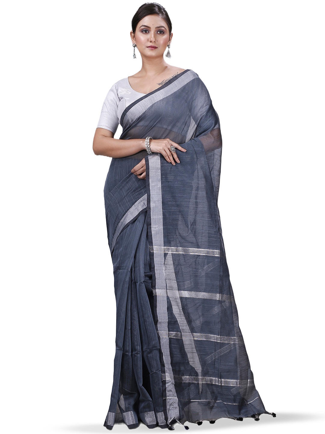 

DipDiya Woven Design Zari Saree, Blue