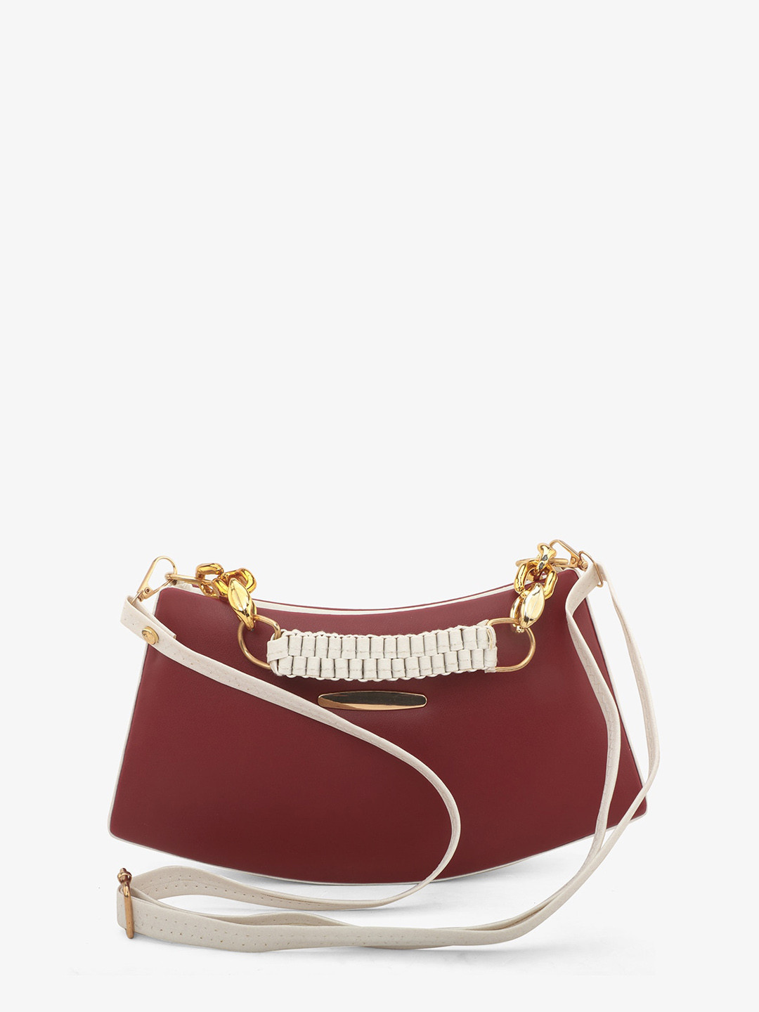 

gaura pakhi Structured Sling Bag, Maroon