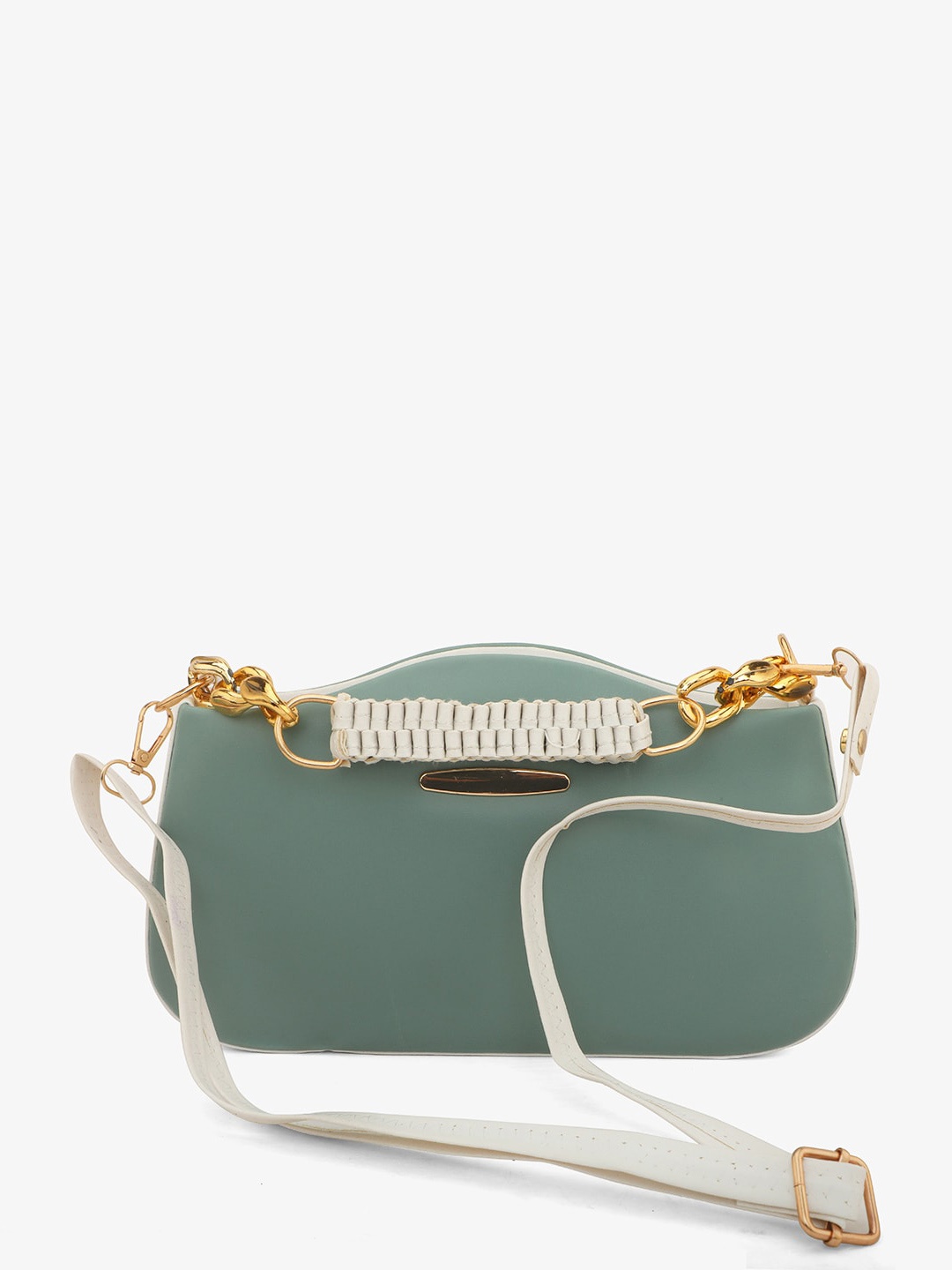 

gaura pakhi Textured Structured Sling Bag, Teal