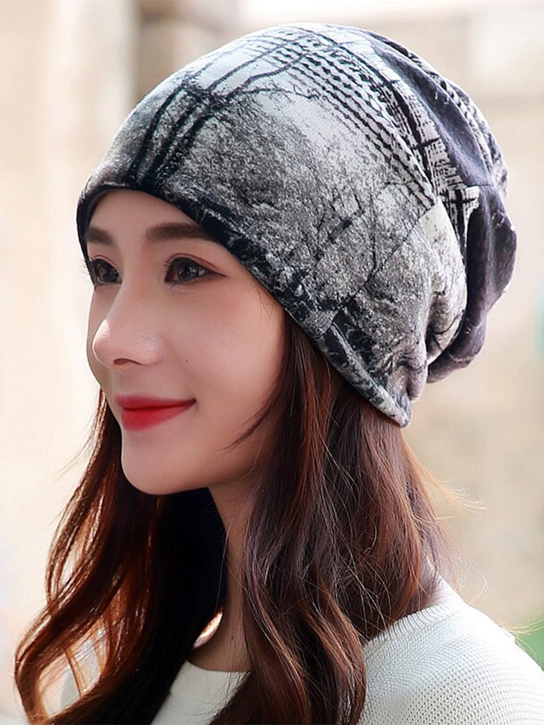 

Alexvyan Printed Cotton Bandana, Grey