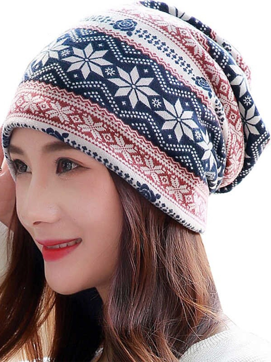 

Alexvyan Printed Cotton Bandana, Pink