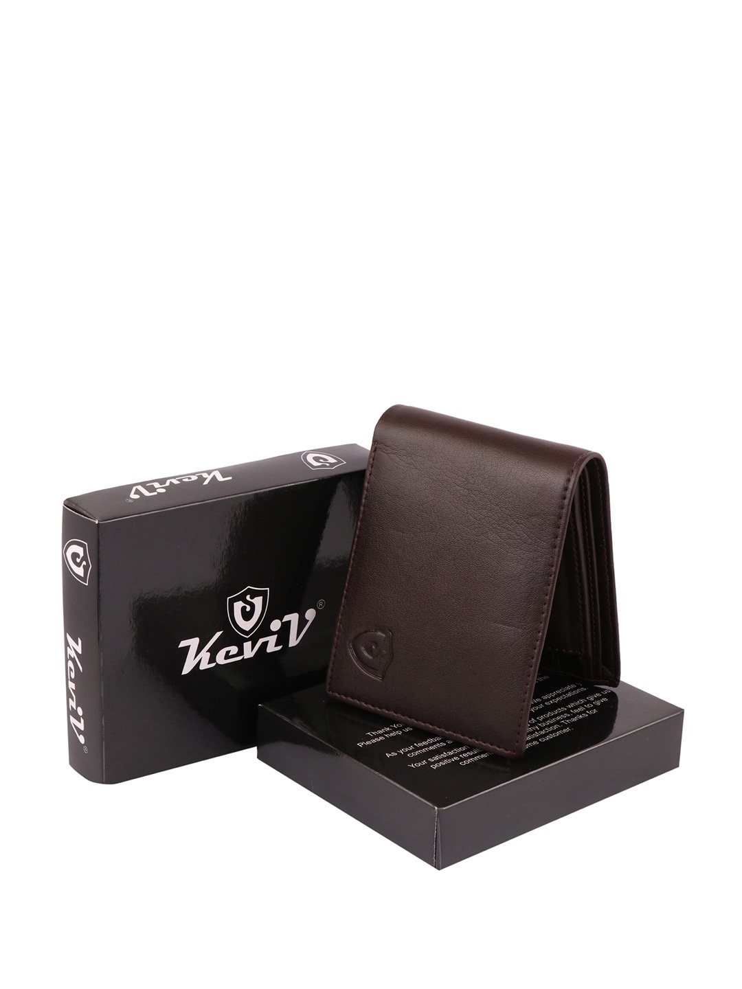 

Keviv Leather RFID Two Fold Wallet, Brown