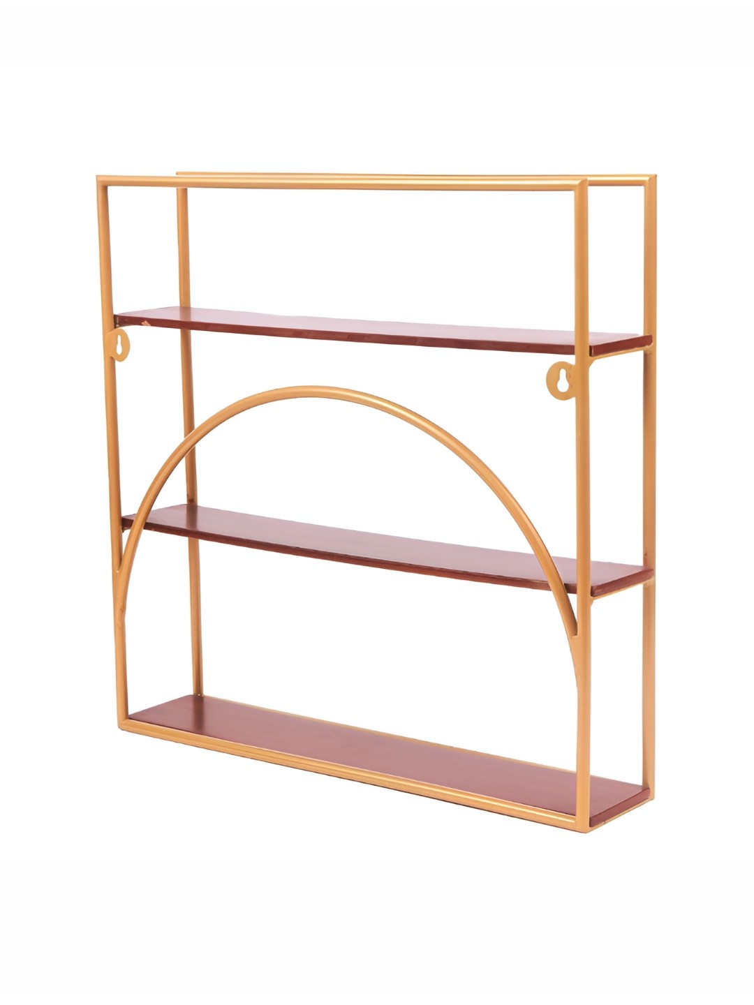 

Claymint Brown Metal Square Wall Shelf