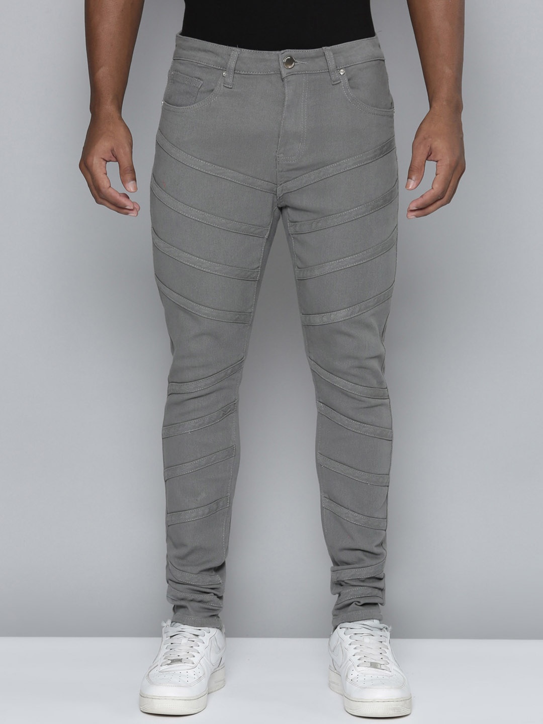 

WAIMEA Men Hollywood Skinny Fit Stretchable Jeans, Grey