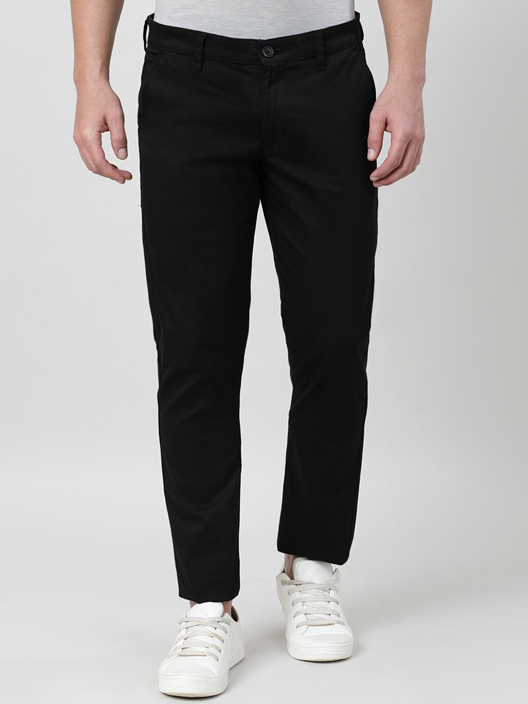 

Crocodile Men Smart Slim Fit Chinos, Black