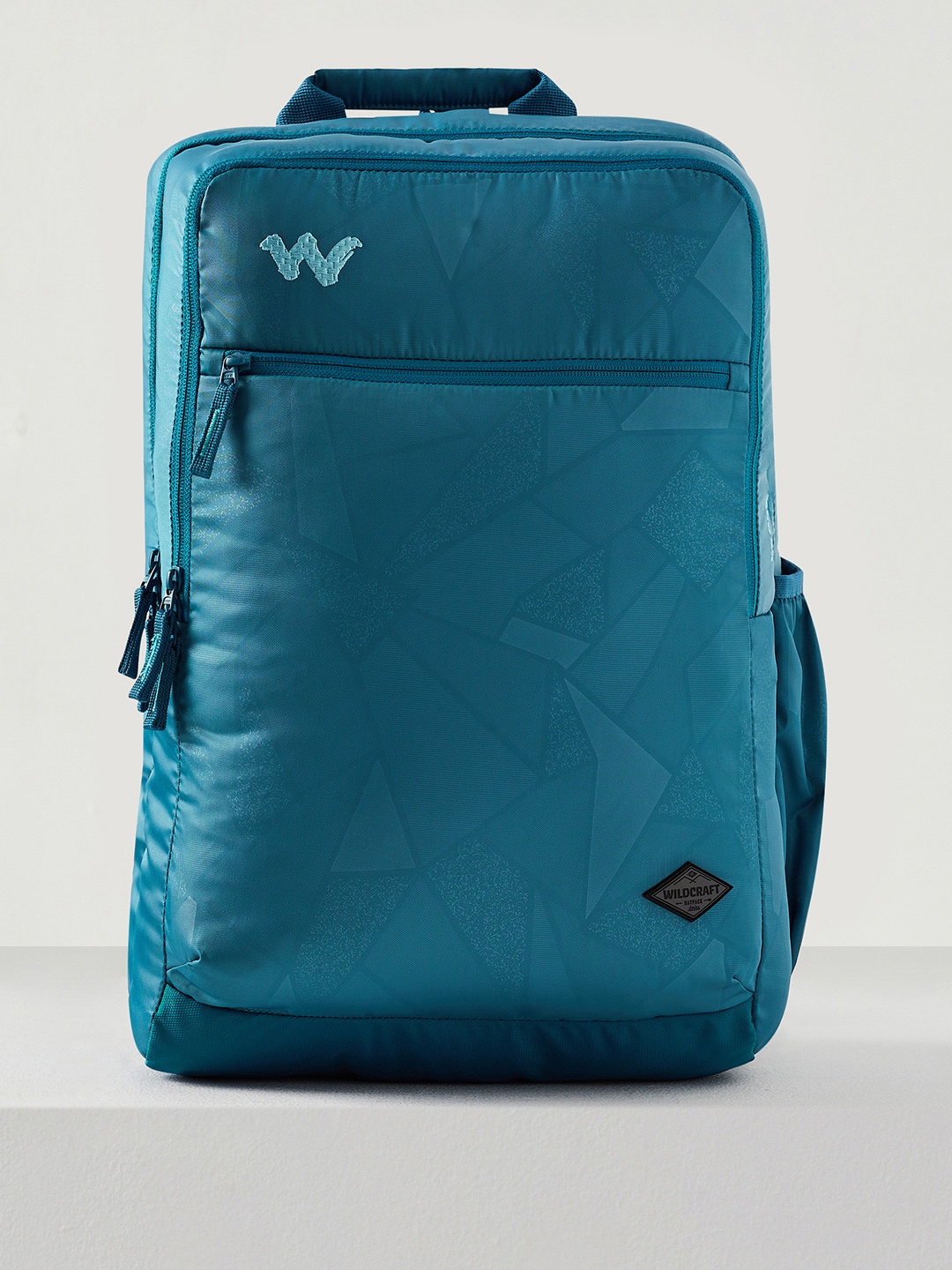 

Wildcraft Unisex Geometric Printed Backpack with Rain Cover -Up to 18 inch, Blue