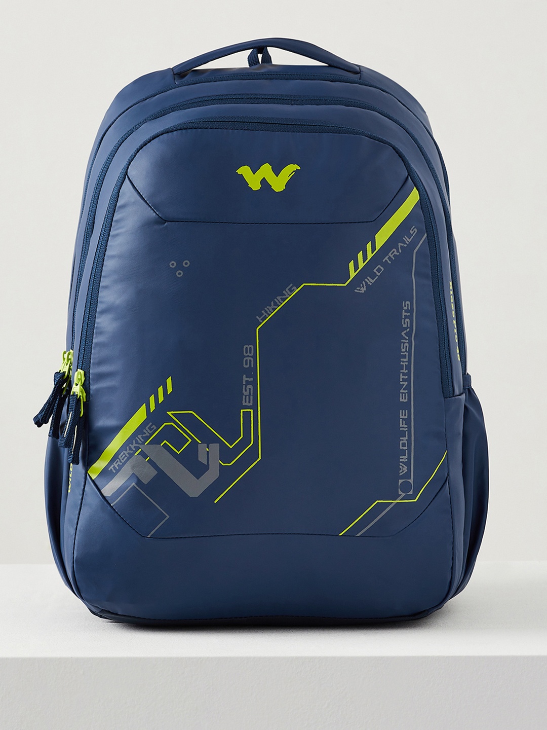 

Wildcraft Unisex Printed Padded Backpack, Blue