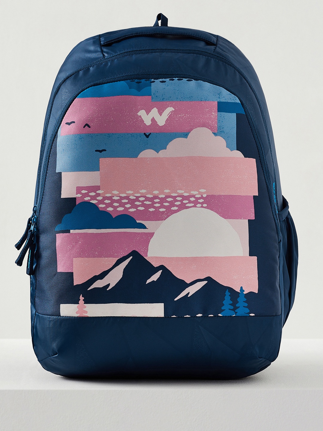 

Wildcraft Unisex Graphic Printed Backpack-Up to 18 inch, Navy blue