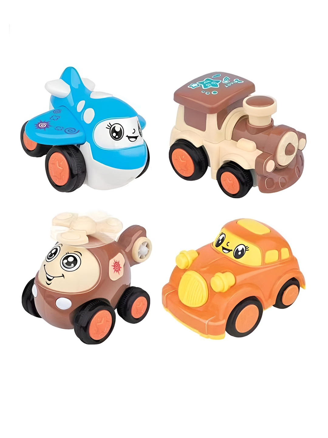 

OPINA Kids Pack of 4 Toy Vehicles, Pink