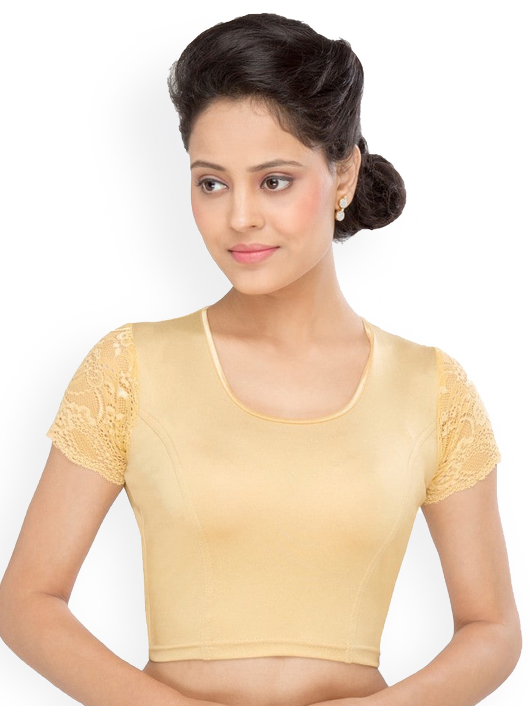 

SALWAR STUDIO Stretchable Saree Blouse, Gold