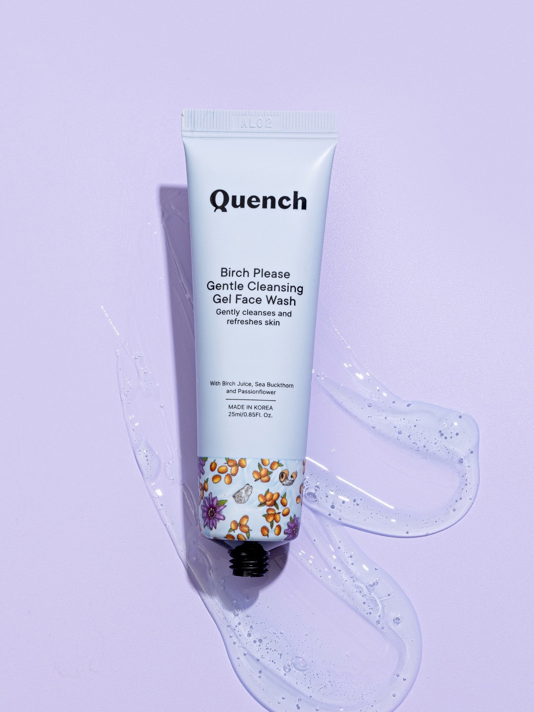 

Quench Birch Please Gentle Cleansing Gel Face Wash - 25 ml, Blue