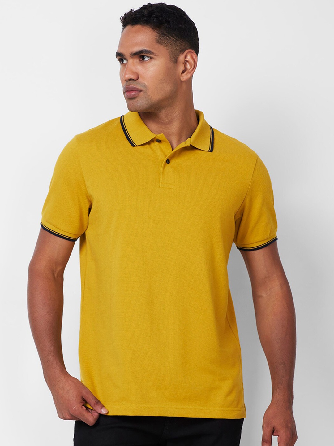 

CELSIUS Polo Collar Short Sleeves Regular T-shirt, Yellow