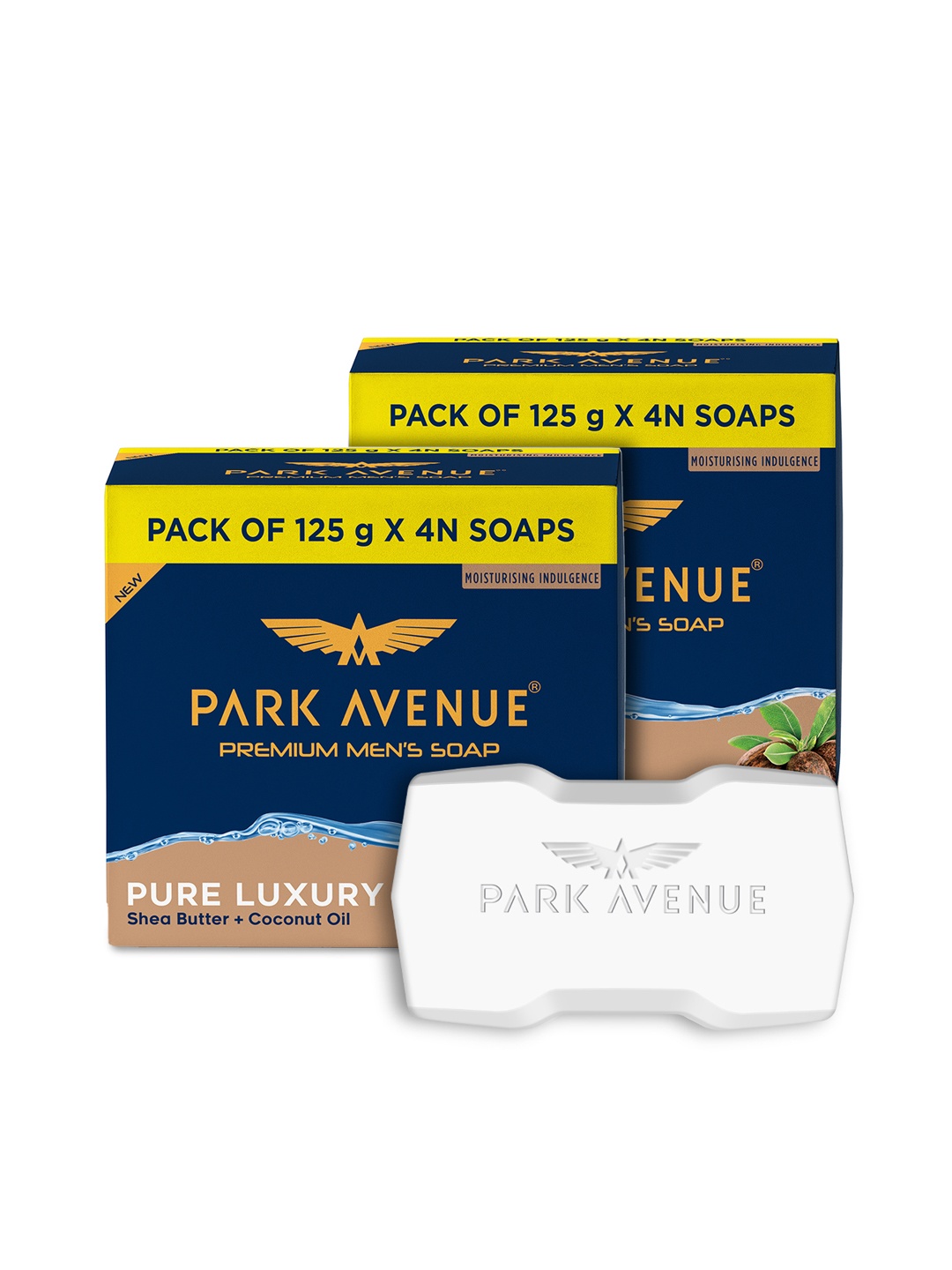 

Park Avenue Men Set Of 8 Pure Luxury Premium Soap with Shea Butter & Coconut Oil-125g Each, Navy blue