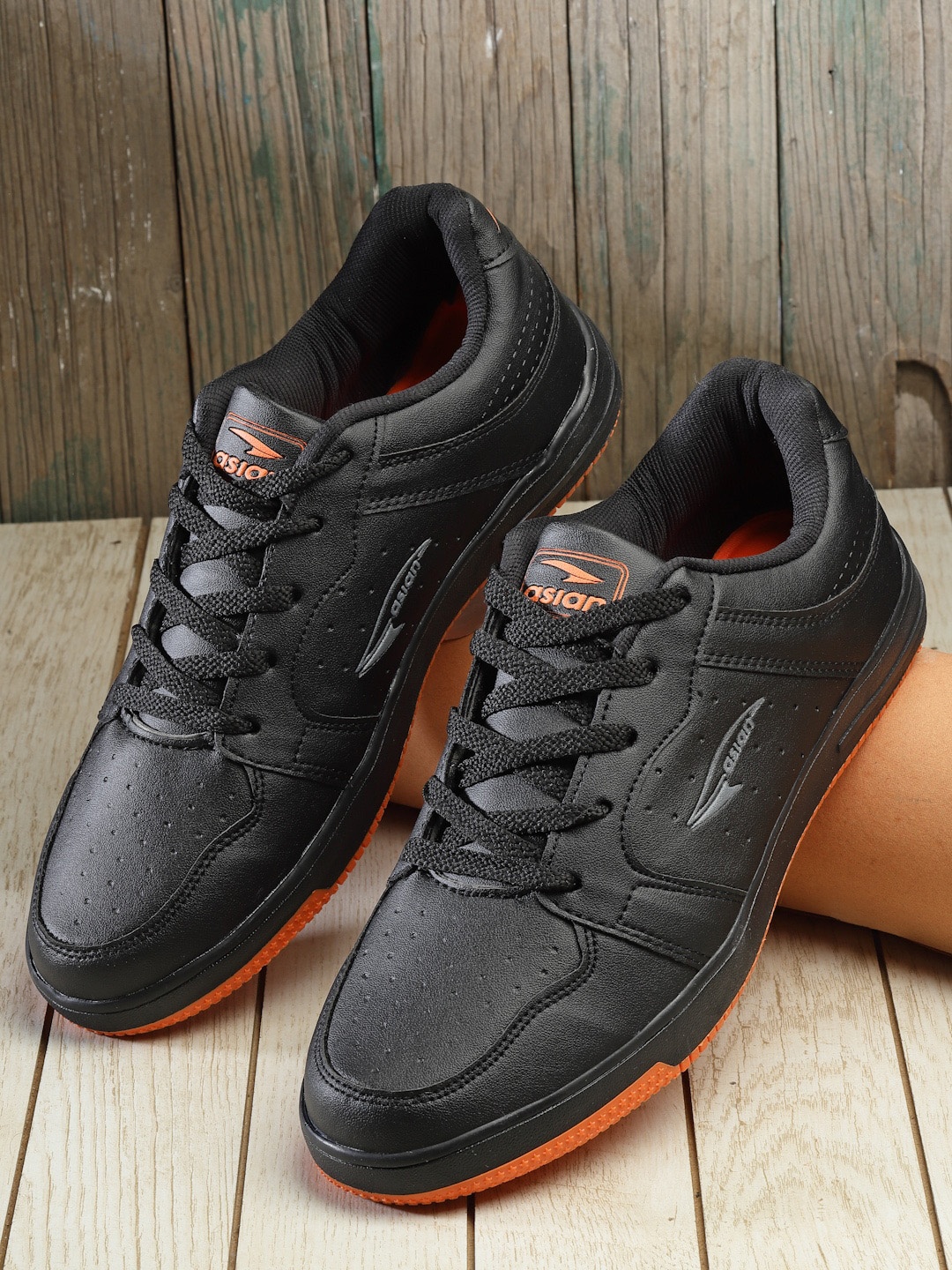 

ASIAN Men Memory Foam Insole Sneakers, Black