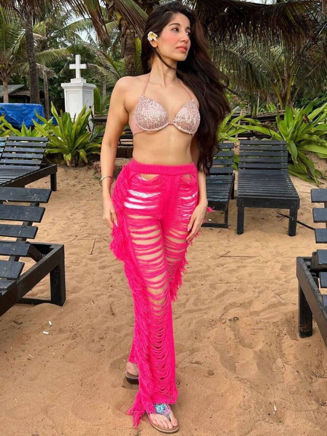 

FancyPants Corchet Scorpio Beach Pant, Pink