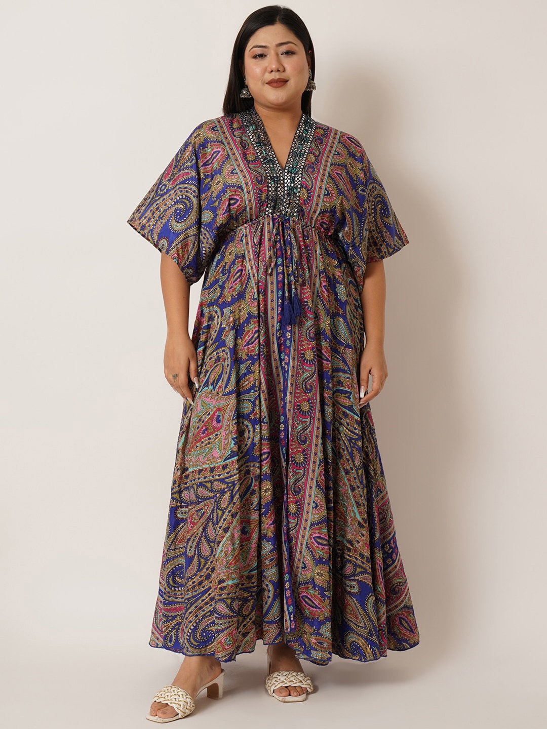 

IX IMPRESSION Floral Printed Maxi Dress, Blue