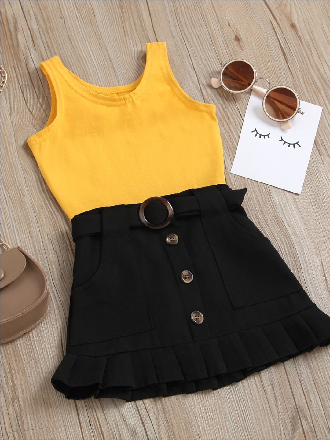 

StyleCast Girls Yellow Top with Skirt