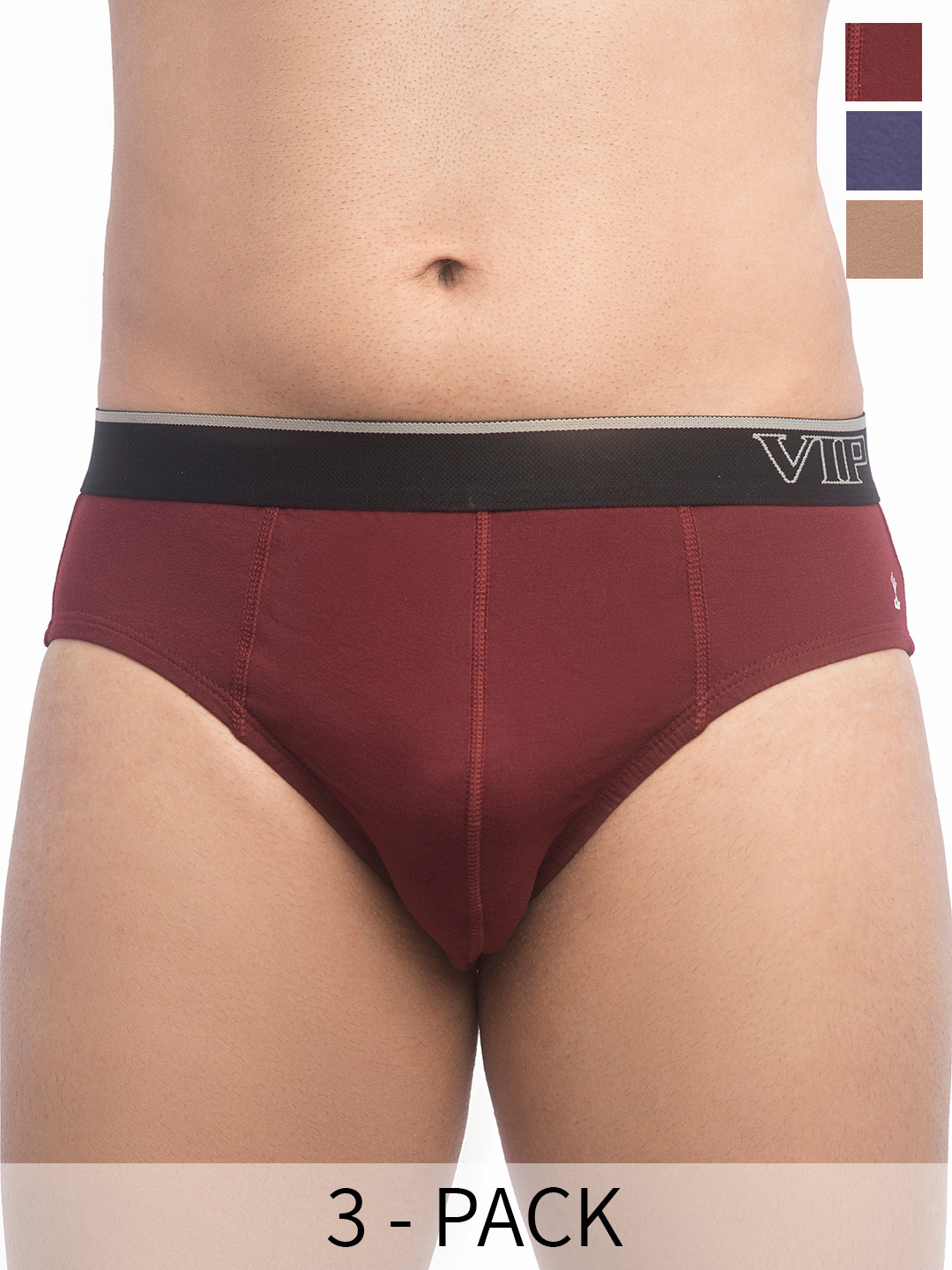 

FRENCHIE Men Pack Of 2 Assorted Mid-Rise Pure Cotton Briefs REGAL_1000_PO2_S