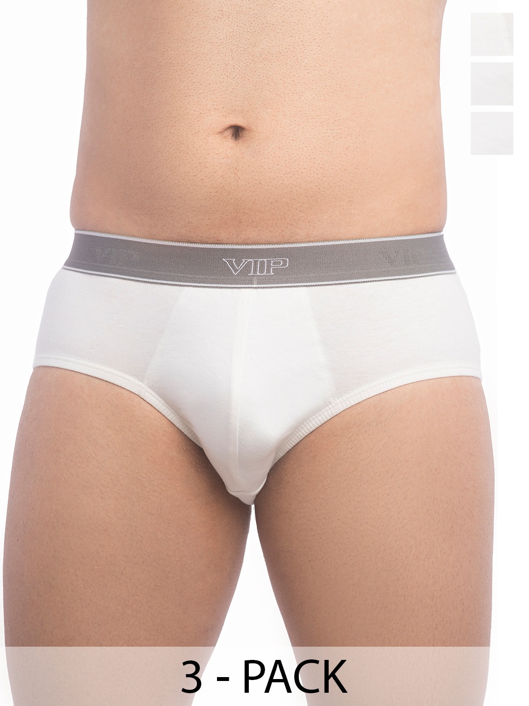 

FRENCHIE Pack Of 3 Assorted Cotton Basic Briefs- FR-MI-BF-1001W-10P-S-PO3