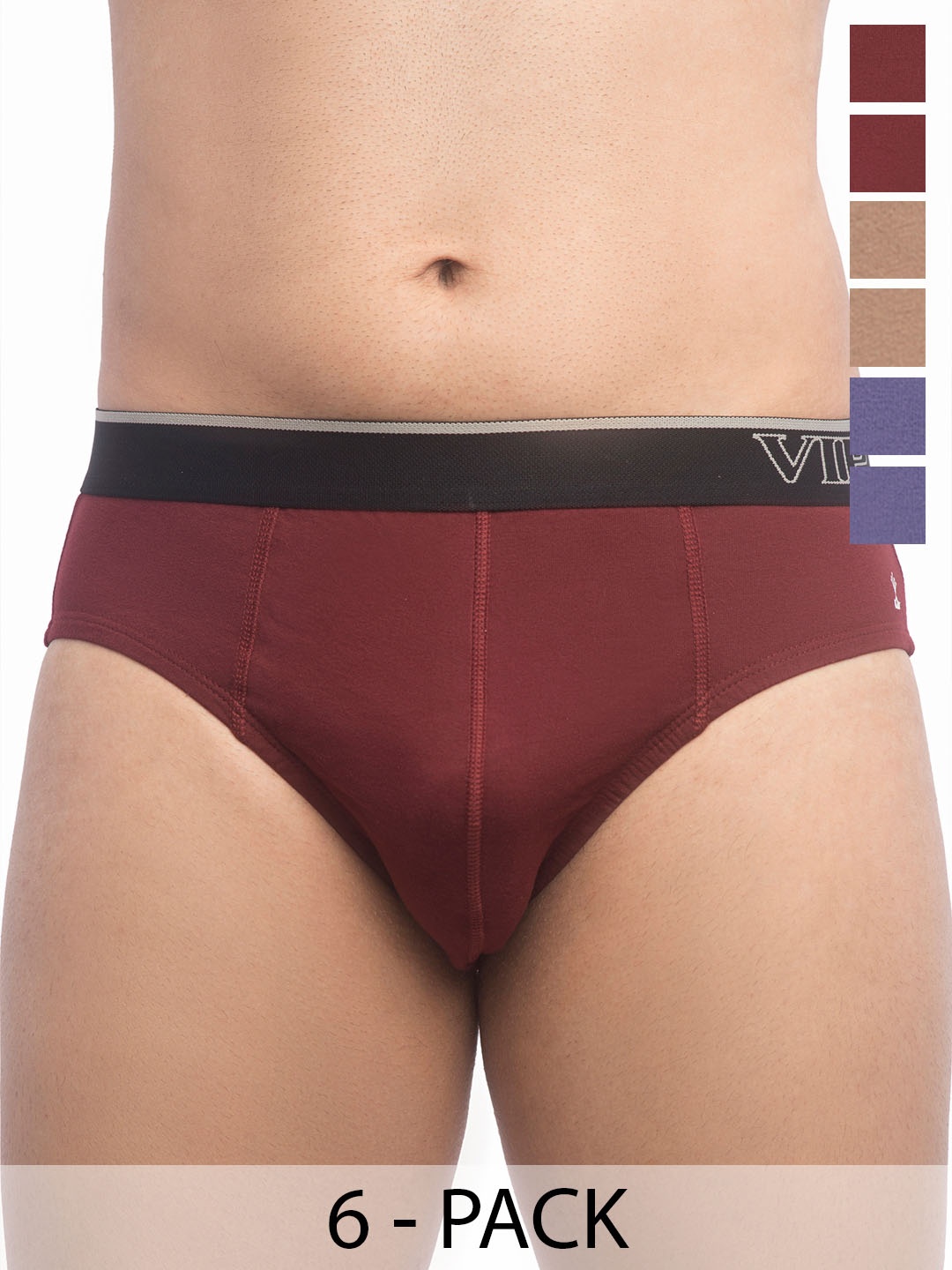 

FRENCHIE Pack Of 6 Assorted Pure Cotton Briefs REGAL_1000_PO6_S