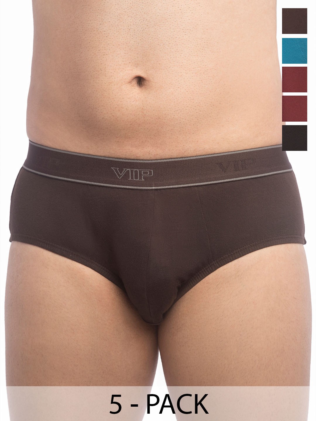 

FRENCHIE Pack Of 5 Assorted Pure Cotton Briefs REGAL_1001_PO5_S