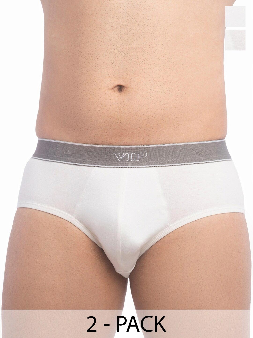 

FRENCHIE Men Pack Of 2 Assorted Mid-Rise Pure Cotton Briefs FR-MI-BF-1001W-10P-S-PO2