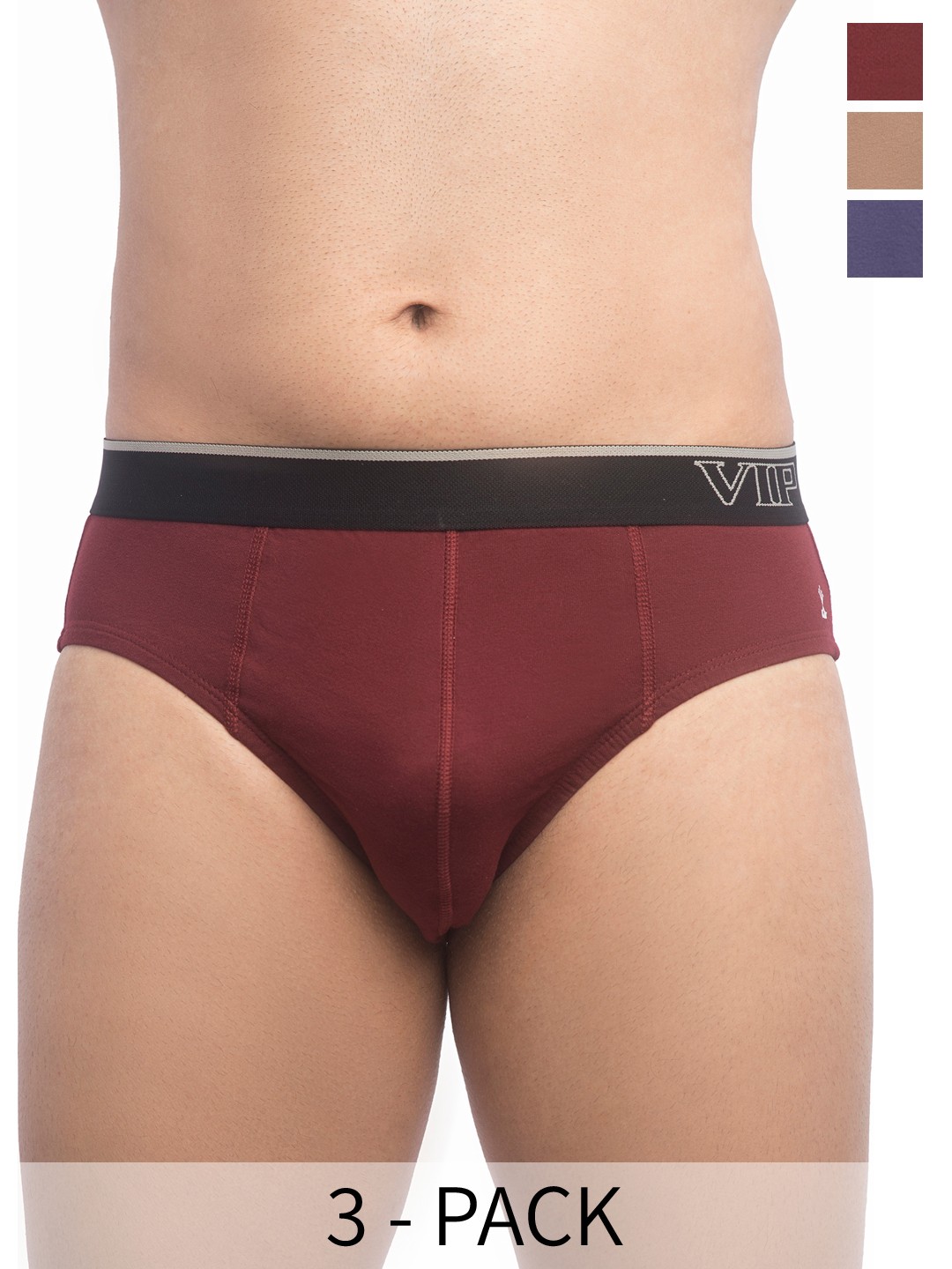 

FRENCHIE Pack Of 3 Assorted Pure Cotton Briefs REGAL_1000_PO3_S