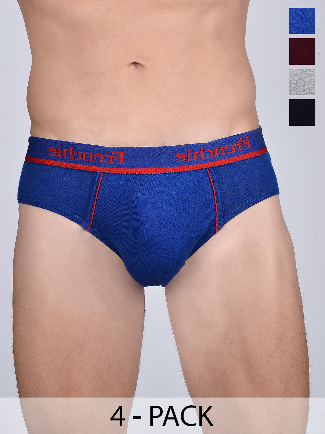 

FRENCHIE Pack Of 4 Assorted Pure Cotton Briefs FR-MI-BF-PRO-10P-80-PO4