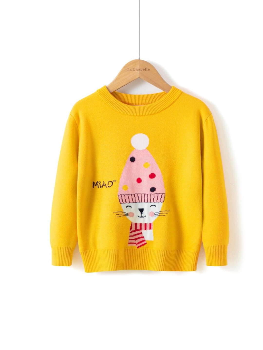 

StyleCast Girls Graphic Printed Long Sleeves Pullover Sweaters, Yellow