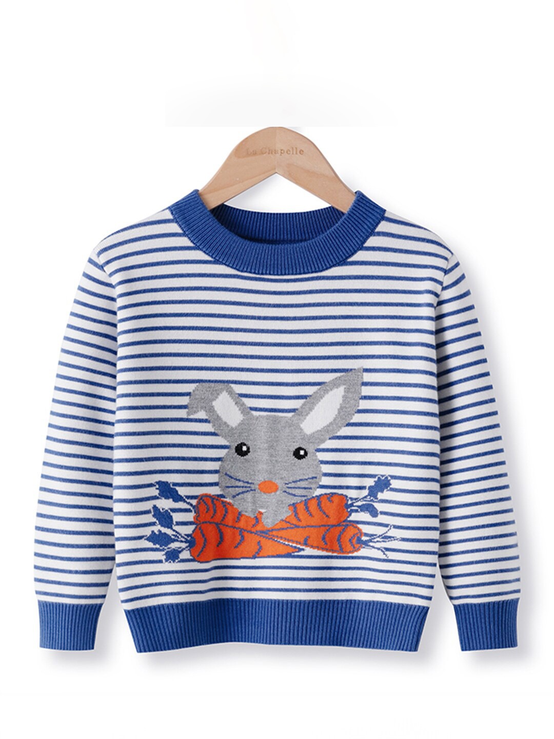 

StyleCast Boys Blue Striped Printed Pullover