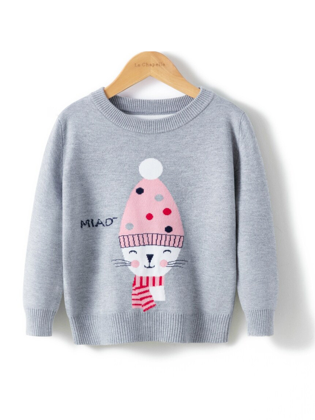 

StyleCast Girls Graphic Printed Pullover, Grey