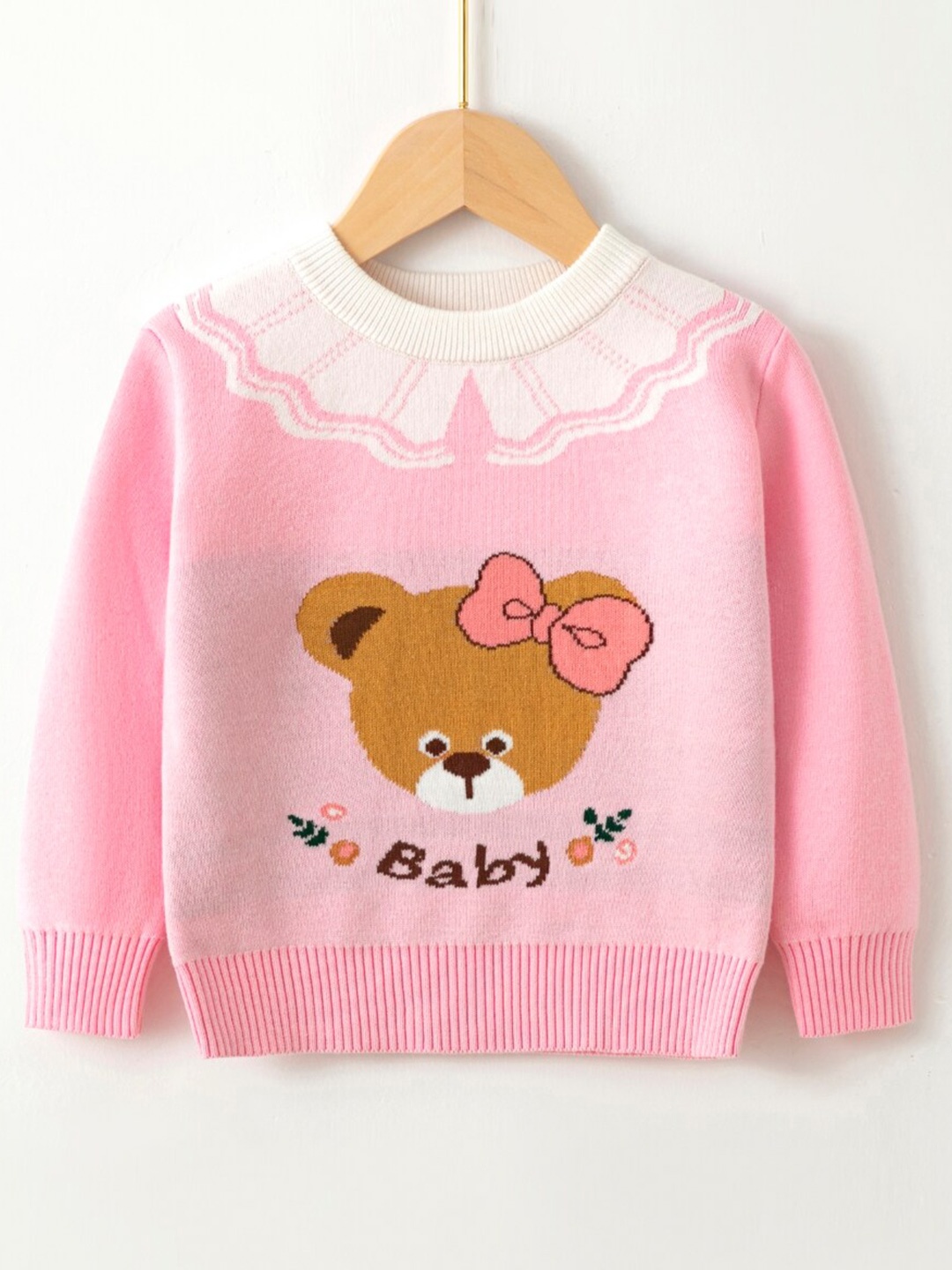 

StyleCast Girls Pink Graphic Printed Cotton Pullover