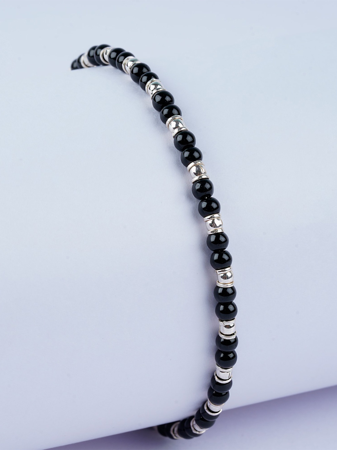 

925 SILLER Sterling Silver Rhodium-Plated Cubic Zirconia Link Bracelet