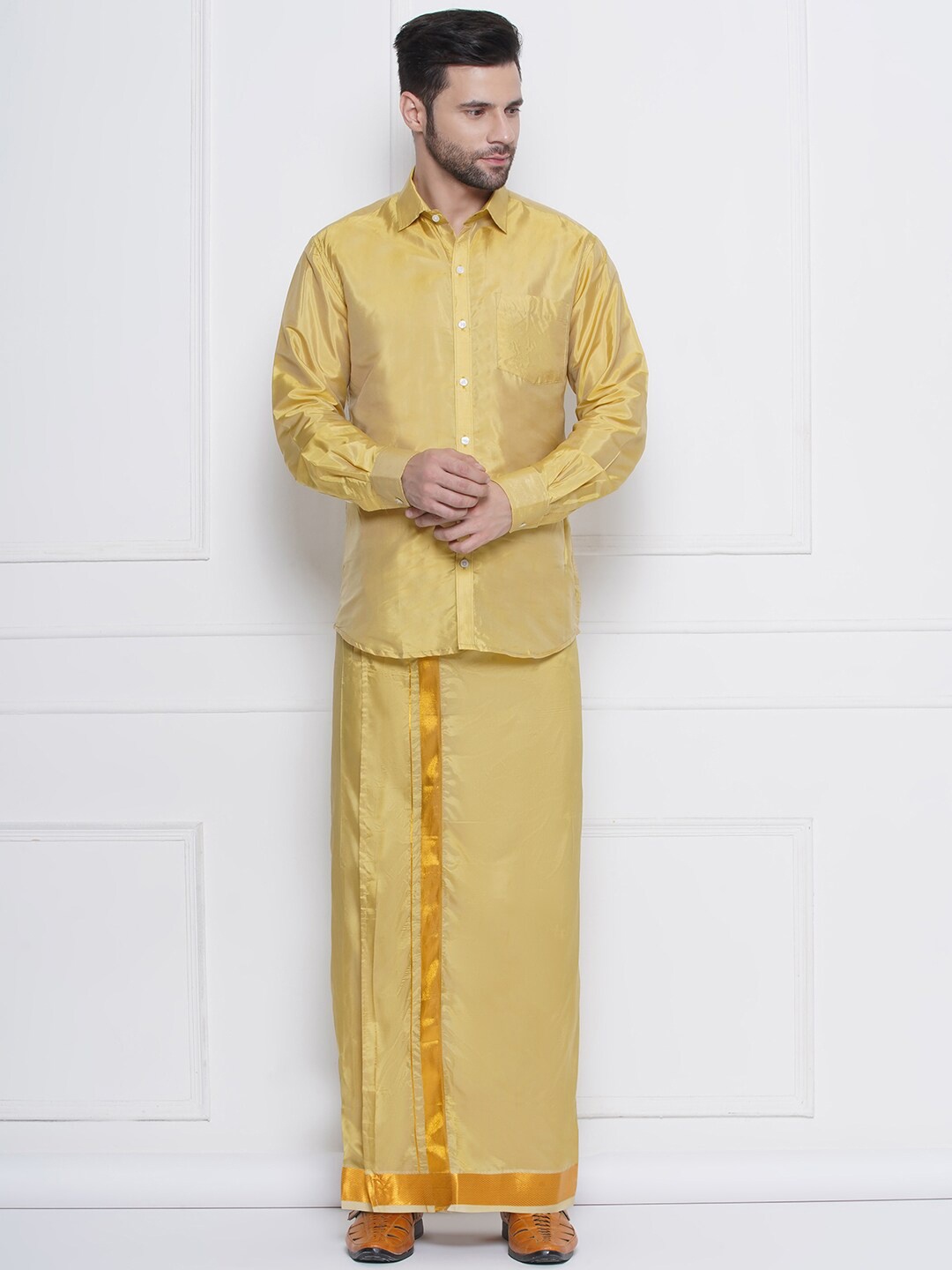 

Sethukrishna Spread Collar Casual Shirt, Mustard