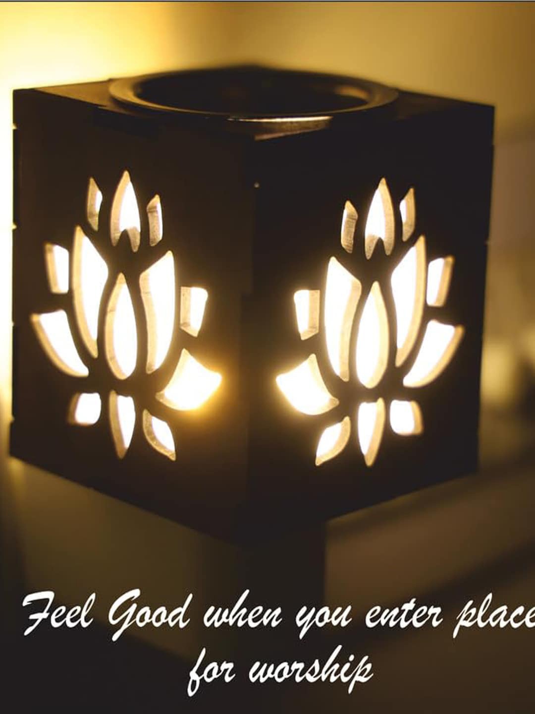 

NMII Brown and White Contemporary Wooden Table Lamps