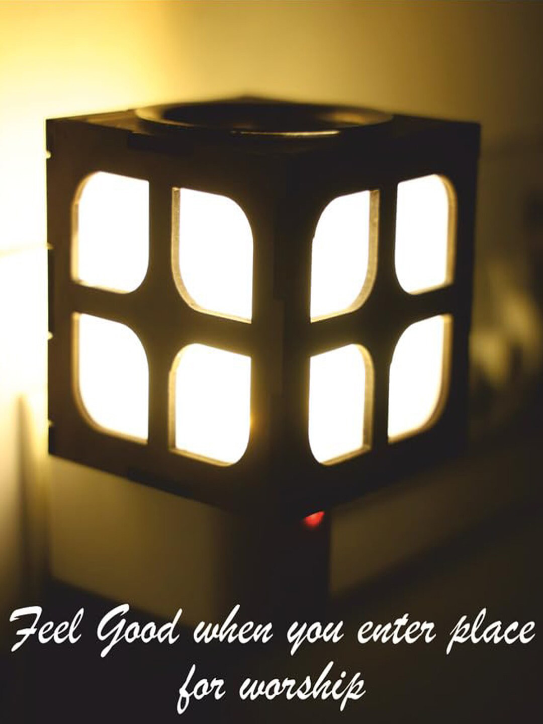 

NMII Brown and White Contemporary Wooden Table Lamps