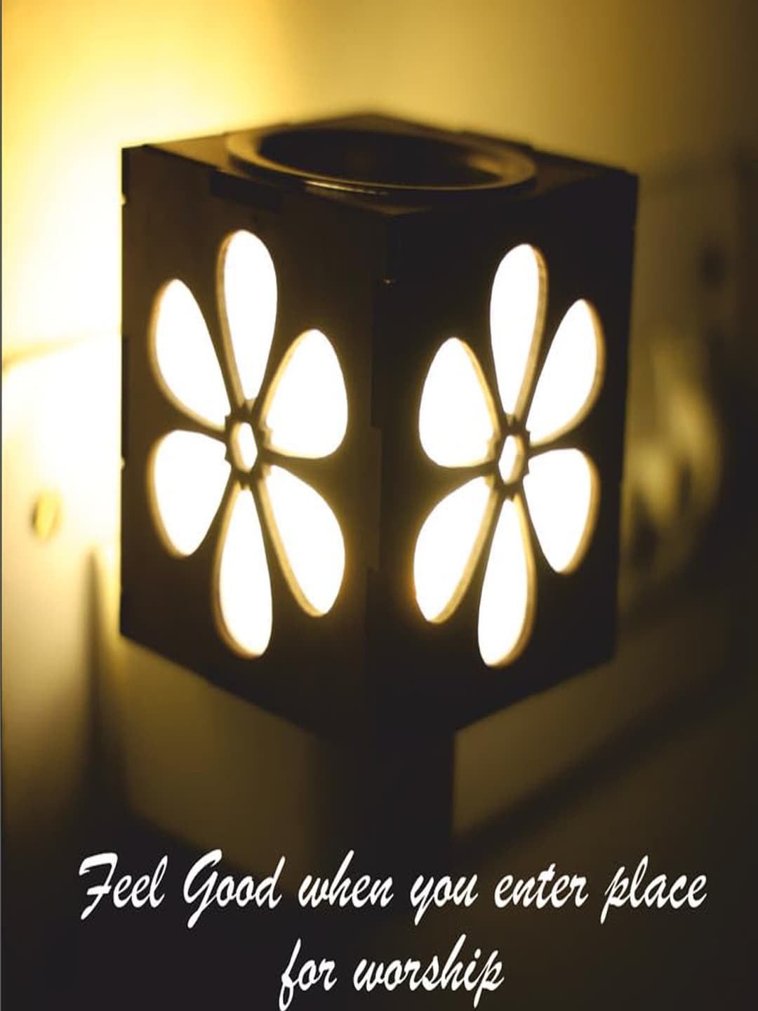 

NMII Brown and White Contemporary Wooden Table Lamps