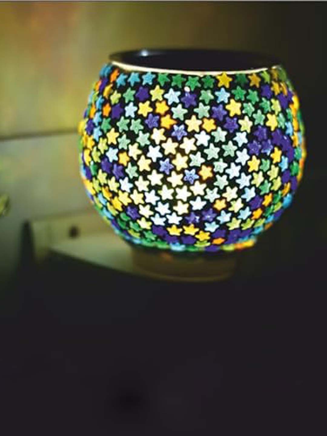 

NMII White & Green Semi-sphere Glass Contemporary Table Lamp