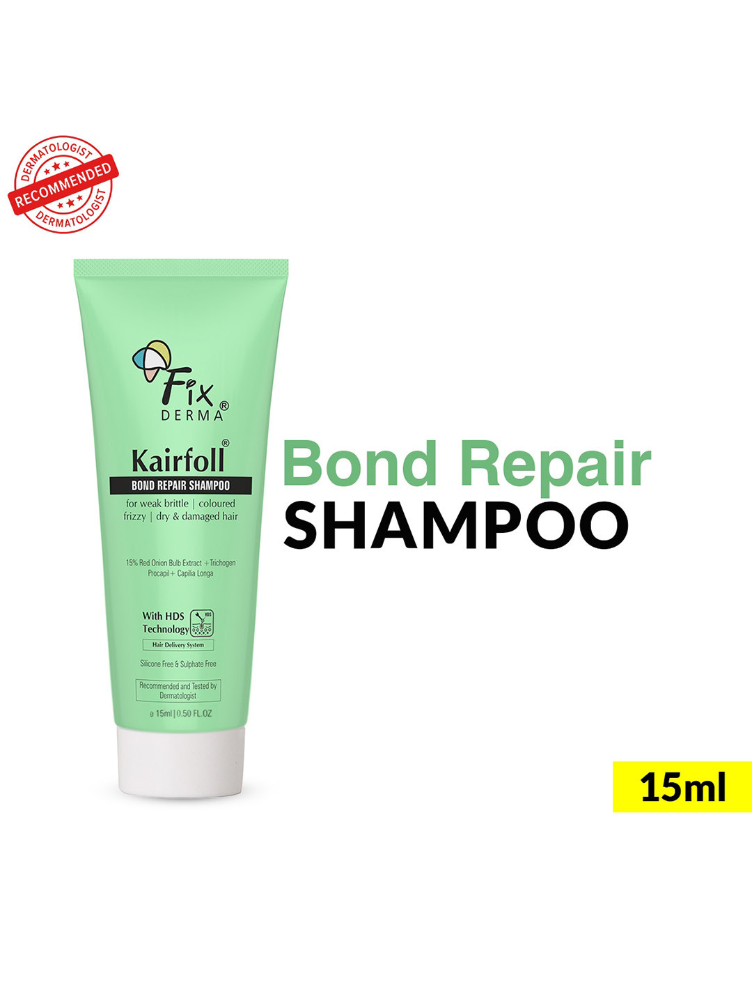 

FIXDERMA Kairfoll Bond Repair Shampoo For Coloured Hair - 15ml, Green