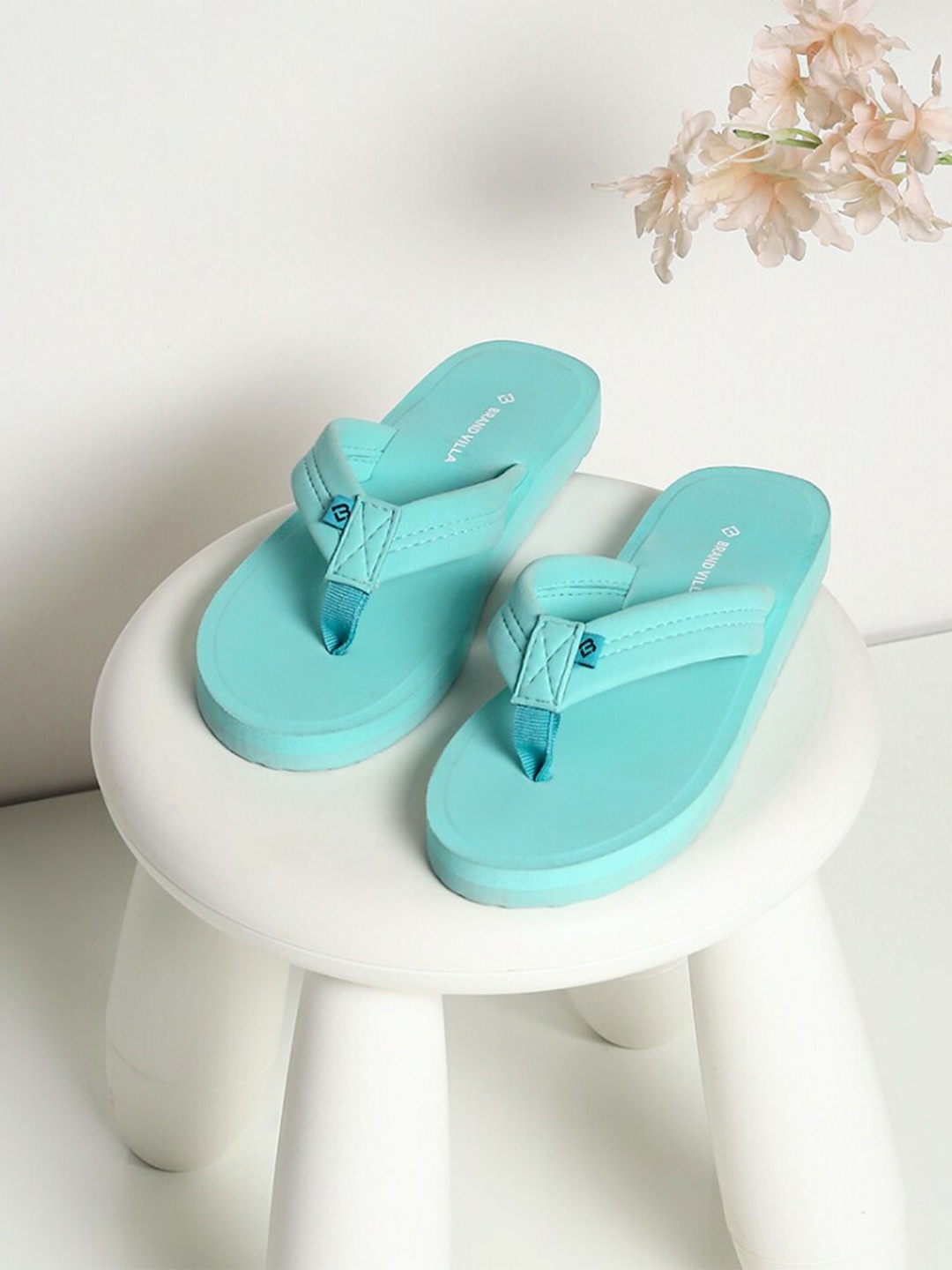 

BRAND VILLA Women Lightweight Thong Flip-Flops, Sea green