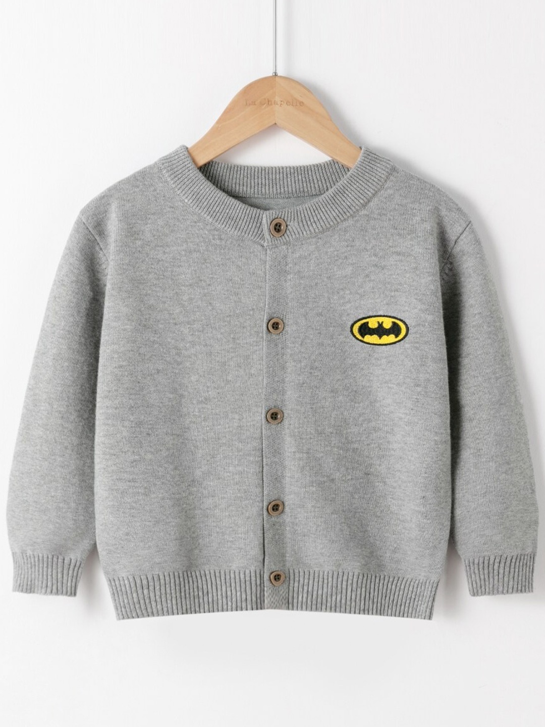 

StyleCast Girls Grey V-Neck Long Sleeves Cotton Cardigan Sweater