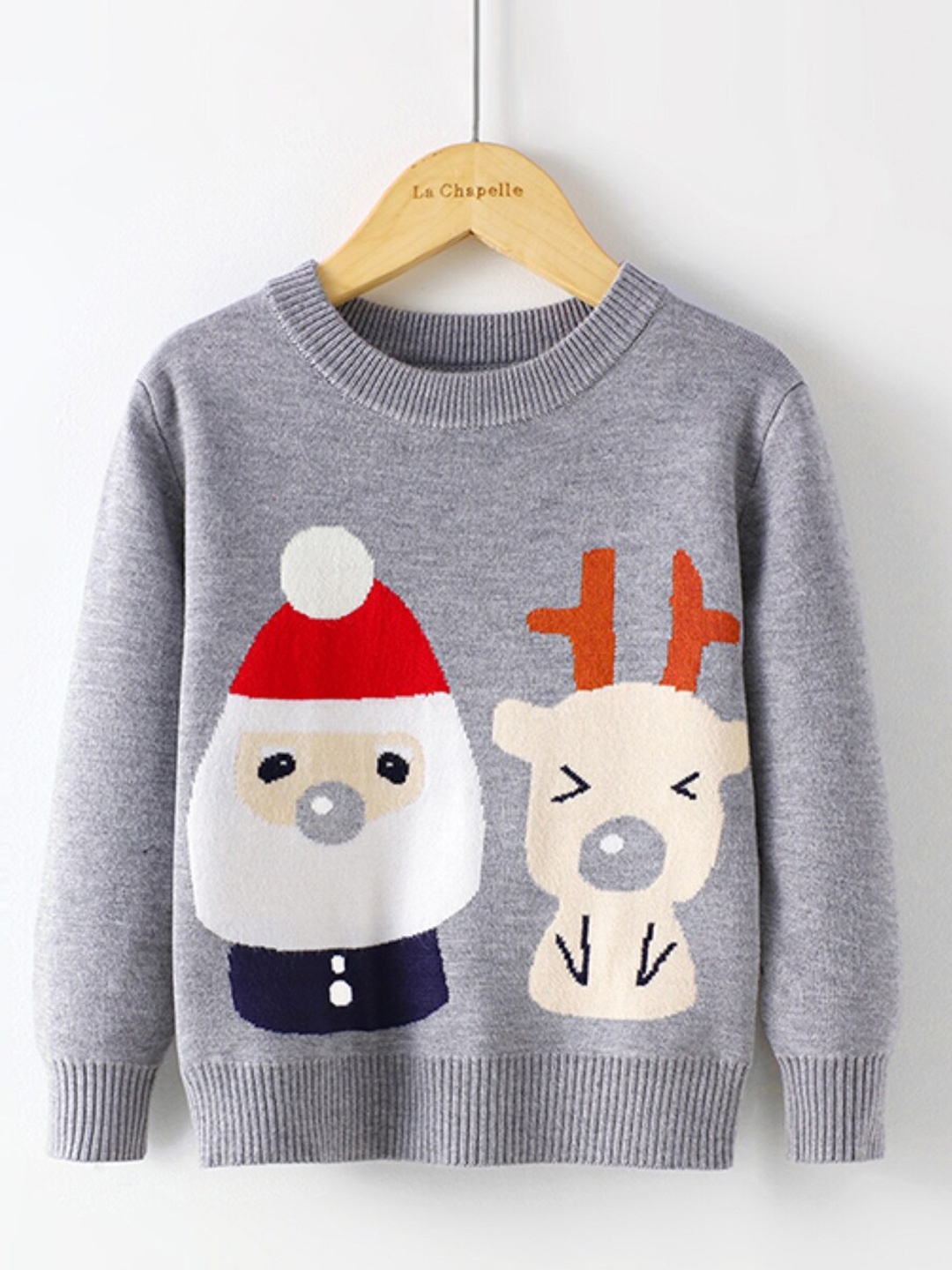 

StyleCast Boys Grey Graphic Printed Pullover Sweater