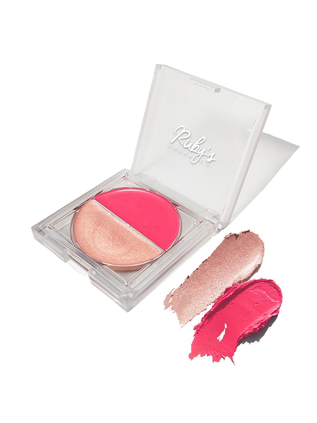 

Ruby's Organics Blush & Highlighter Creme Duo - 9g - Poppy Pink & Illuminate