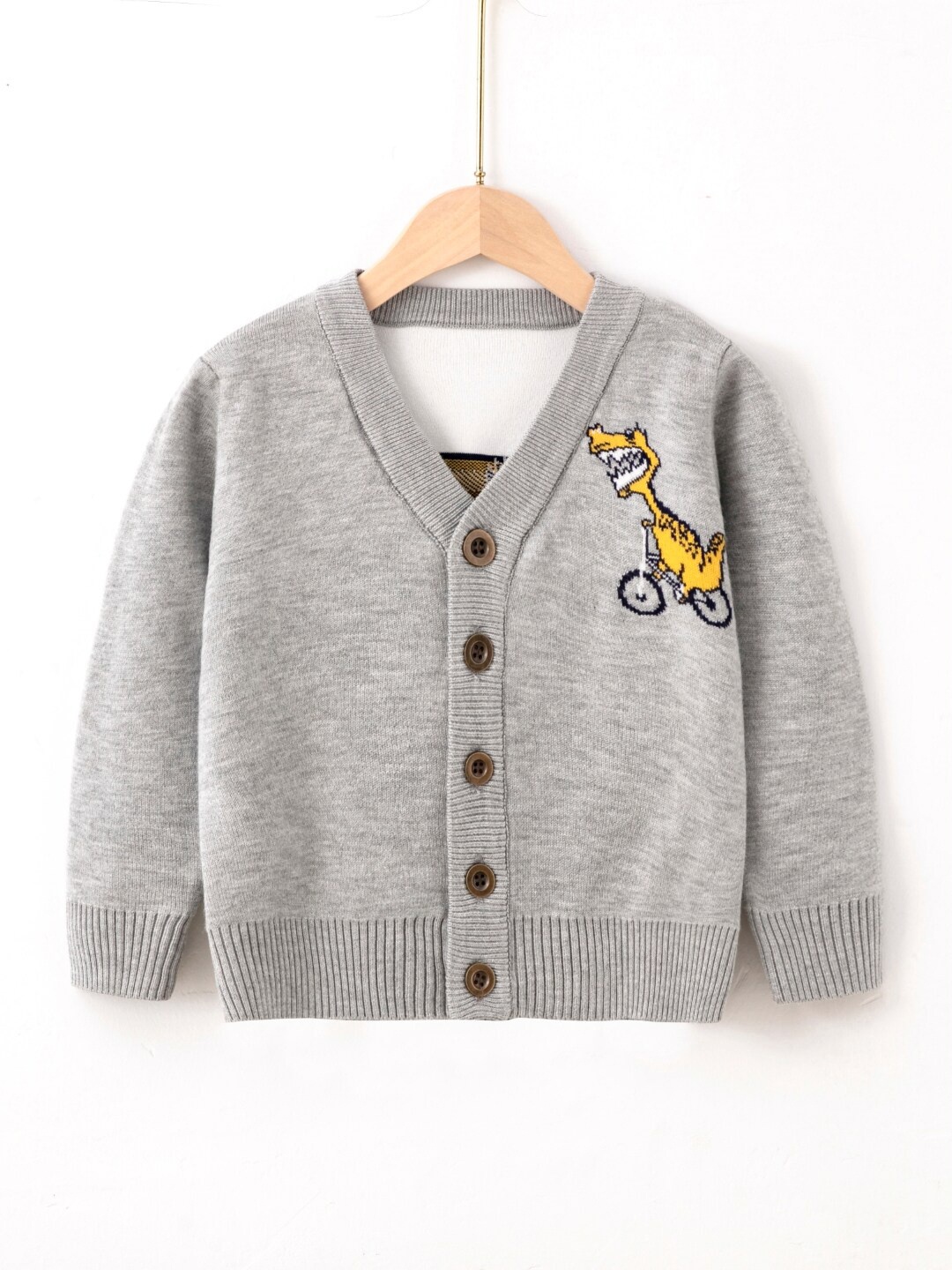 

StyleCast Boys Grey Printed Cardigan