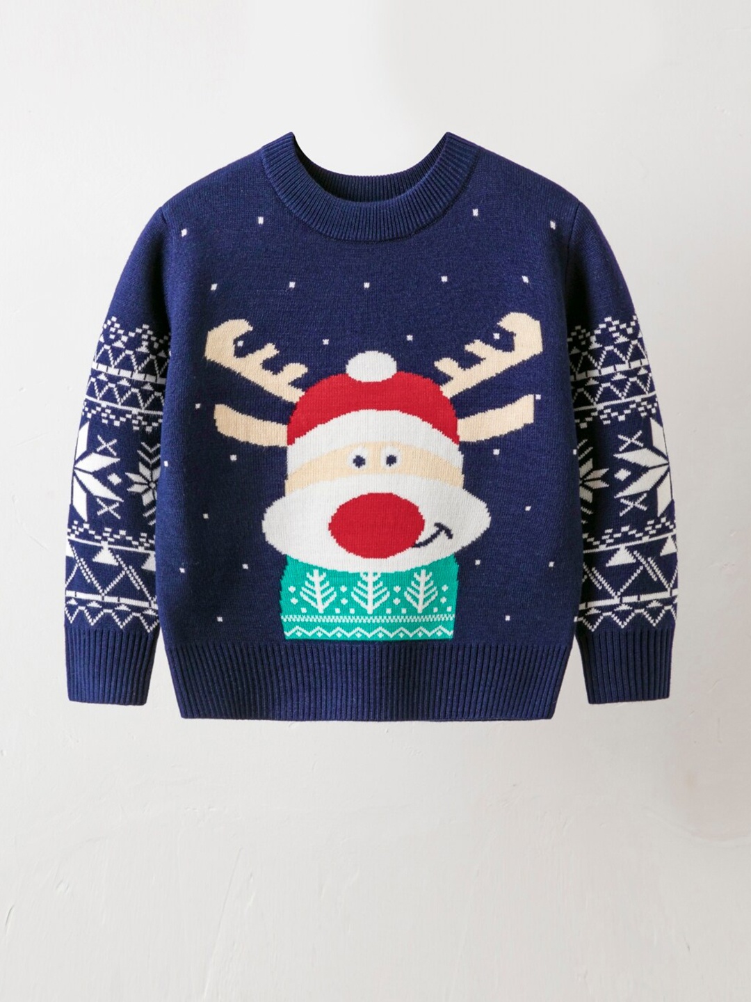 

StyleCast Girls Navy Blue Graphic Printed Pullover