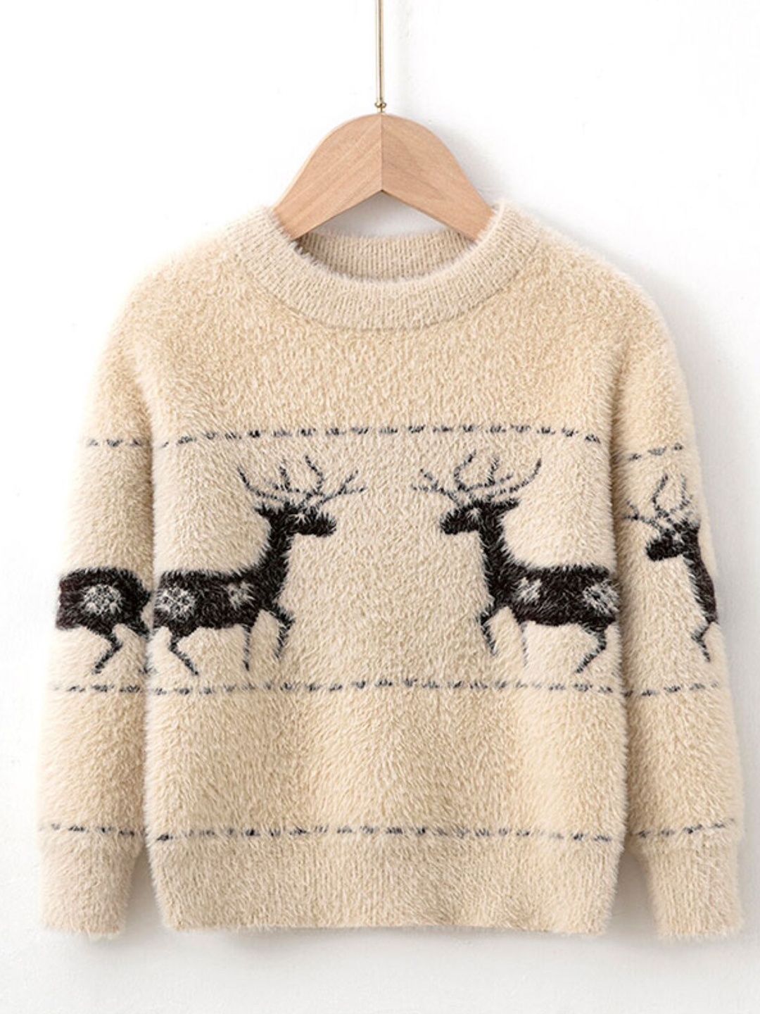 

StyleCast Boys Cream Coloured Graphic Self Design Pullover Sweater