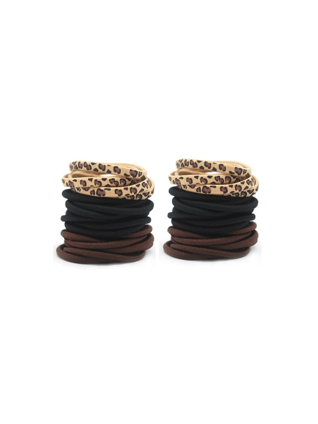 

basicare Women Set Of 44 Ponytail Holders, Black